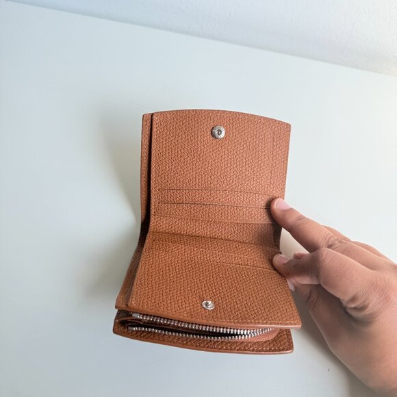 Longchamp Leather Compact Wallet (Brown) - Picture 3 of 3